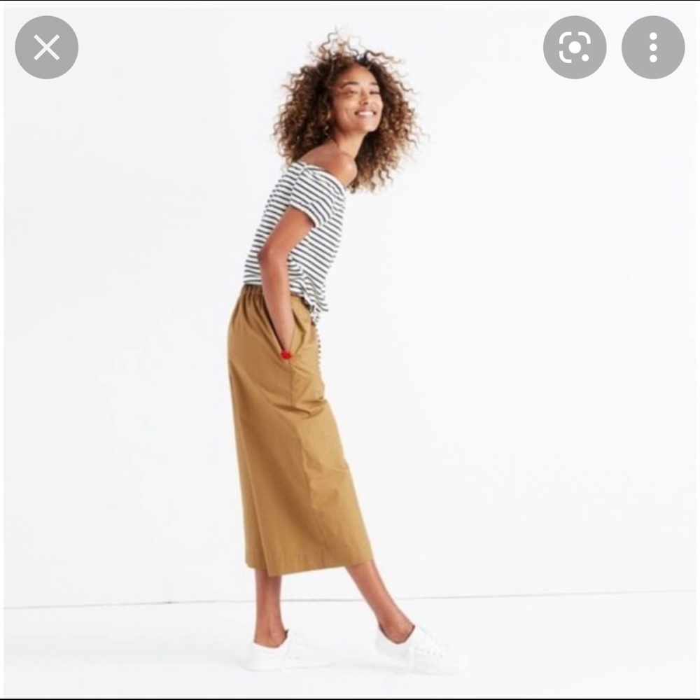 Madewell Mayfield Culotte Pant, Sz XS, Olive